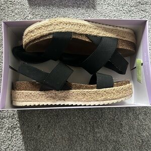 Madden girl black platform sandals